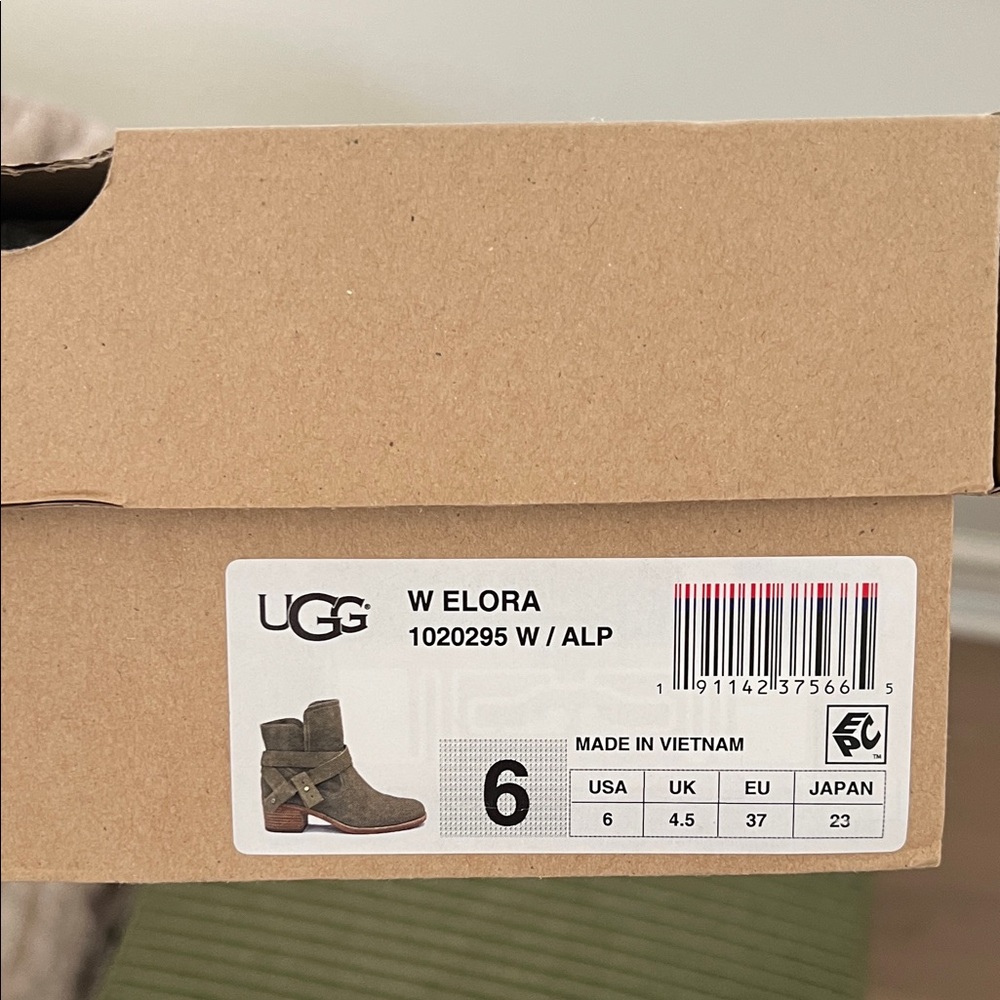 NWT - UGG Elora Suade Ankle Boots - Antilope 💚 - Picture 8 of 9